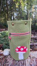 OOAK Mushroom Wool & Canvas Bucket Bag