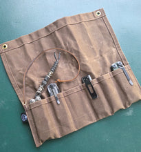 6 Pocket Waxed Canvas Pocketknife & EDC Roll