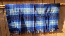 Vintage Paris Woolen Mills Blue Plaid Wool Blanket | Made in Oregon