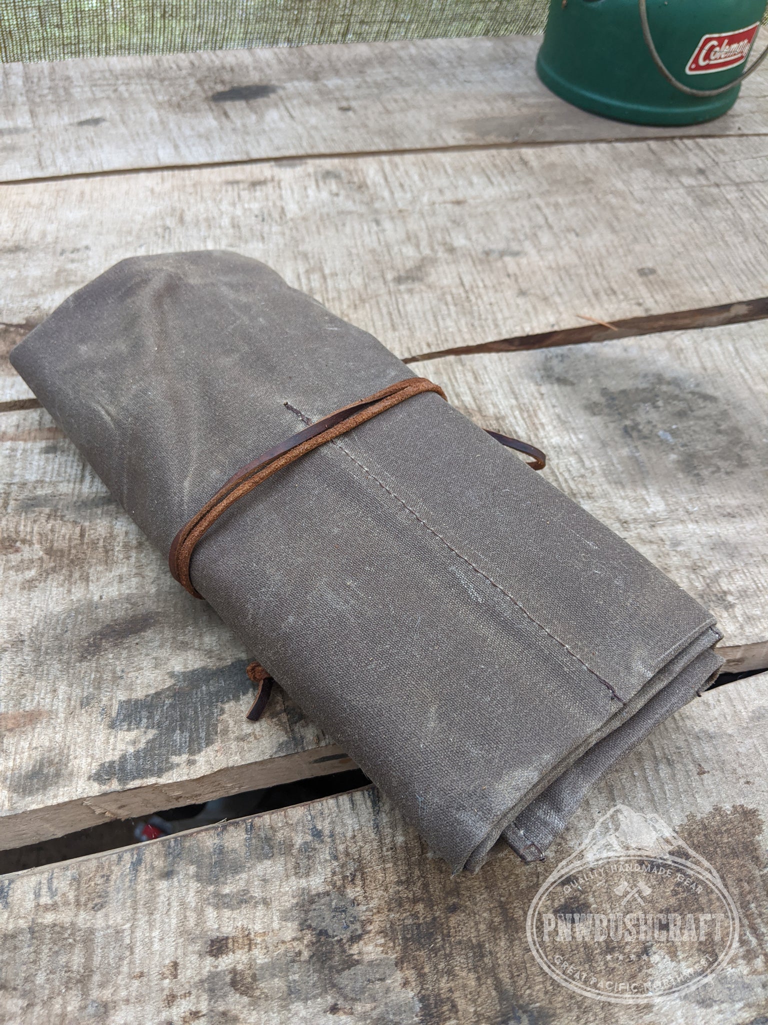 Tool Roll | Waxed Canvas | Charcoal | Hardmill Field Tan