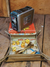 Map Lined Waxed Canvas Travel Tray for your Gear or EDC Small