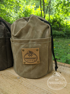 waxed canvas bag with outside pockets PNWBUSHCRAFT