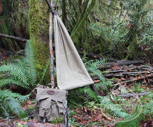 waxed canvas ground cloth hammock chair by PNWBUSHCRAFT