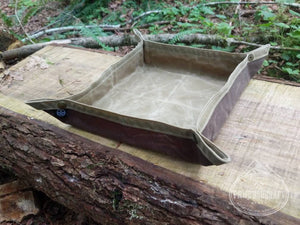 Waxed Canvas Travel Tray By PNWBUSHCRAFT