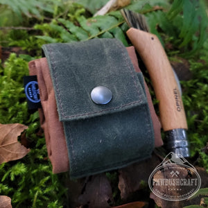 waxed canvas bag for collecting mushrooms by PNWBUSHCRAFT