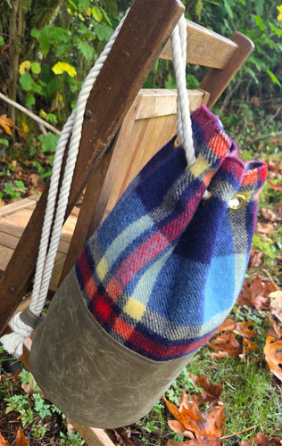 The Overnighter Bag – Vintage Wool & Waxed Canvas