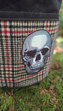 XL Cedar Bucket Bag – Waxed Canvas with Vintage Wool and Skull Patch