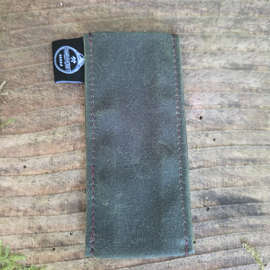 Tiny Pocketknife Bag Slip in Waxed Canvas Tall Size 3 *New Size*