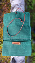 Make it Monday Green Waxed Canvas Roll Up Pouch with Lining