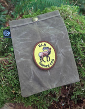Tan Waxed Canvas Ditty Bag with Animal Patch