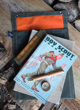 Waxed Canvas Two Snap Notebook Pouch  Built Bigger for the Trail