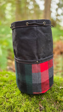 Cedar Bucket Bag with Outside Pockets featuring Flannel