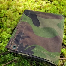 Woodland Camo Ground Cloth Waxed Canvas