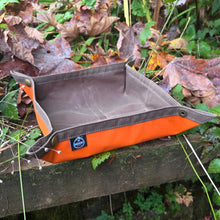 Large Orange and Brown Travel Tray