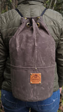 Big Waxed Canvas Cedar Bucket Bag – Weekend-Ready Gear Tote Brown