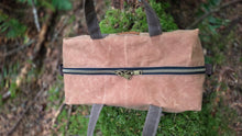 Small Utility Waxed Canvas Duffle – Steel and Brown