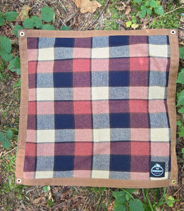 Handcrafted Groundcloth & Cedar Bucket Bag – Vintage Wool + Waxed Canvas Set of 2
