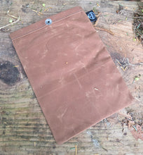 Waxed Canvas Ditty Bag with Patch Panel