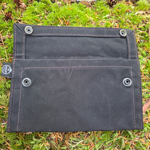 Rugged Waxed Canvas Two-Snap Pouch