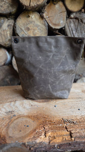 Waxed Canvas Zipper Pouch