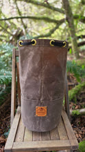 Big Waxed Canvas Cedar Bucket Bag – Weekend-Ready Gear Tote Brown