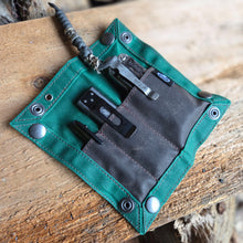 EDC Waxed Canvas Travel Tray Bright Green Two Tone