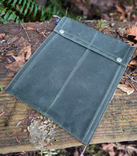 New Waxed Canvas Two Snap Notebook Pouch  Built Bigger for the Trail