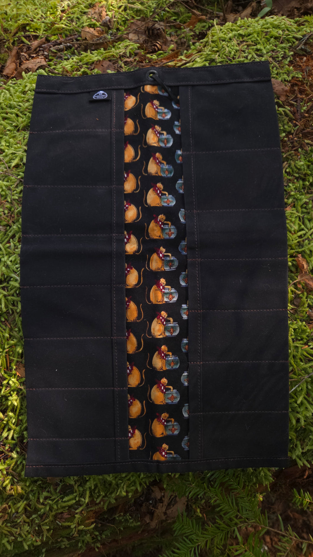 Maple Waxed Canvas Pocketknife Roll Up with Cotton Designs