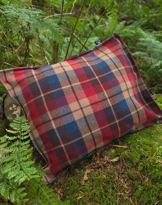 Waxed Canvas and Sturdy Flannel Pillow Bag