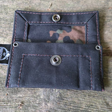 Waxed Canvas Tiny Pouch for Dice, Fire Kits or Wallets Vintage Camo Edition