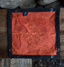 Black and Orange Waxed Canvas Medium Travel Tray