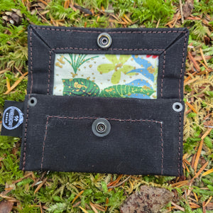 Black Waxed Canvas Tiny Pouch for Dice, Fire Kits or Wallet