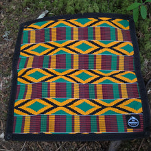 Junior Waxed Canvas Groundcloth – Black with Geometric Wax Print Lining