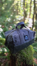 Small Utility Waxed Canvas Duffle – Steel and Green