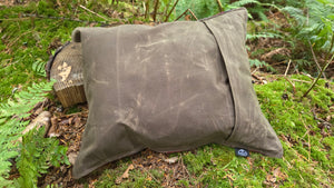 Waxed Canvas and Sturdy Flannel Pillow Bag