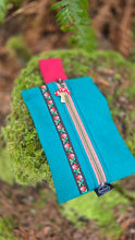 Vintage Wool Zipper Pouch with Vintage Trim