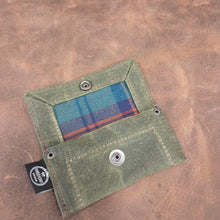 Tiny Waxed Canvas Dice Pouch with Wool Lining