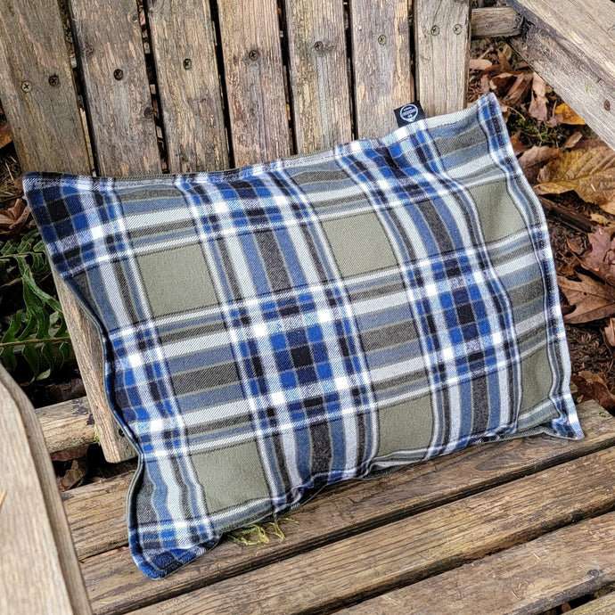 Waxed Canvas and Sturdy Flannel Pillow Bag for Bushcraft, Camping, and the Great Outdoors.