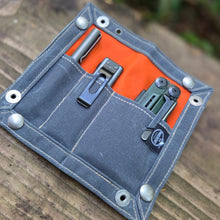 EDC Waxed Canvas Travel Tray with Orange