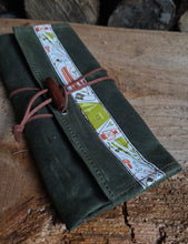 Waxed Canvas Roll Up Pouch with Camping Trim