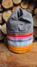 Trout Inspired Cedar Bucket Bag with Cotton Wrapped Outside Pockets