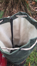 Padded Waxed Canvas Lantern Cedar Bucket Bag
