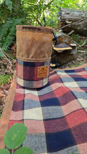 Handcrafted Groundcloth & Cedar Bucket Bag – Vintage Wool + Waxed Canvas Set of 2