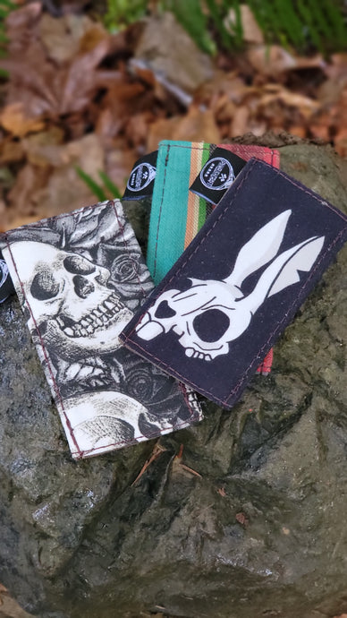 Death Bunny Tiny Pocketknife Bag Slip in Waxed Canvas