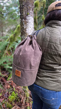 Big Waxed Canvas Cedar Bucket Bag – Weekend-Ready Gear Tote Brown