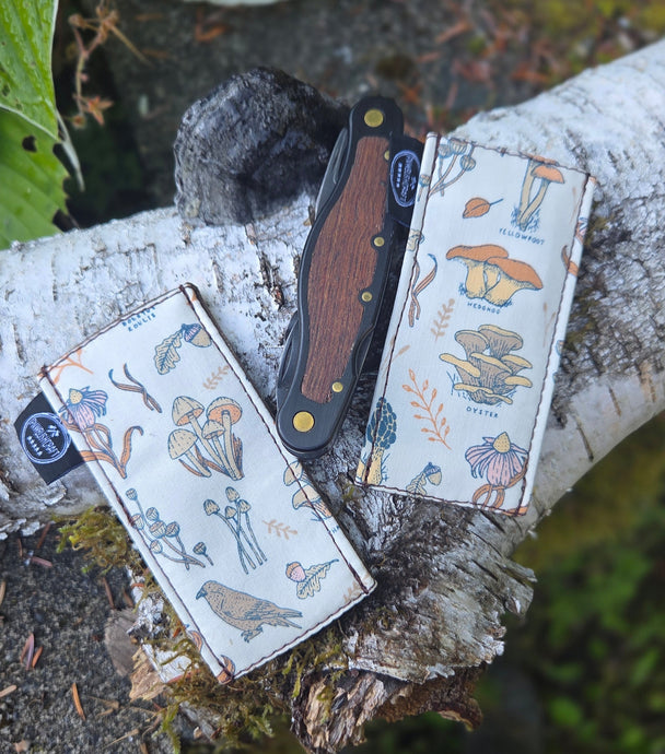 Mushroom Pocketknife Slips in Waxed Canvas