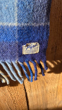 Vintage Paris Woolen Mills Blue Plaid Wool Blanket | Made in Oregon