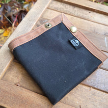 Black and Brown Waxed Canvas Medium Travel Tray