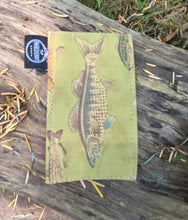 Vintage Robert Kaufman Fish Knife Slip Handmade Waxed Canvas Pocketknife Sleeve