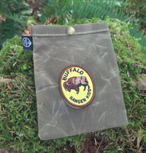 Tan Waxed Canvas Ditty Bag with Animal Patch